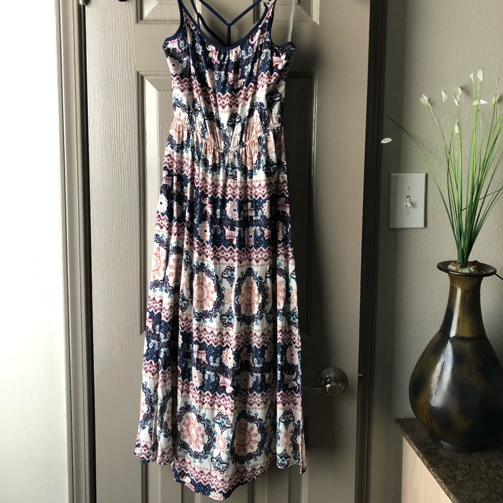 Elephant Print Maxi Dress